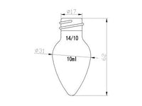MSE PRO Micro-Volume Ribbed-Mouth Chicken Heart Bottle, 14/10, 10mL