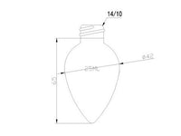 MSE PRO Micro-Volume Ribbed-Mouth Chicken Heart Bottle, 14/10, 25mL