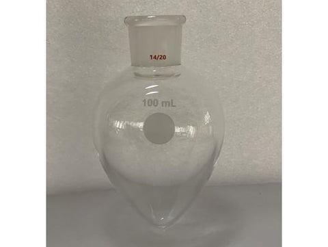 MSE PRO Thick Wall Chicken Heart Grinding Mouth Flask, High Strength, Grinding Mouth: 14/20, 100mL