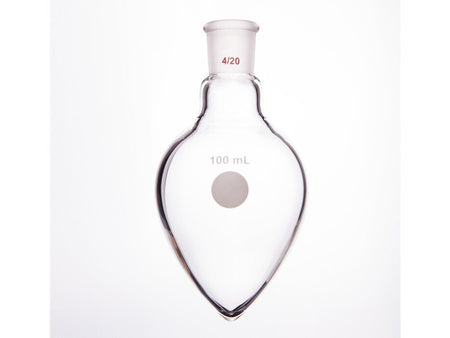 MSE PRO Long Neck, Thick Wall Heart-Shaped Grinding Mouth Flask, High Strength, Grinding Mouth: 14/20, 100mL