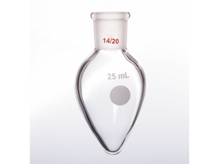 MSE PRO Thick Wall Chicken Heart Grinding Mouth Flask, High Strength, Grinding Mouth: 14/20, 25mL
