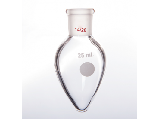 MSE PRO Thick Wall Chicken Heart Grinding Mouth Flask, High Strength, Grinding Mouth: 14/20, 25mL