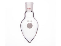 MSE PRO Long Neck, Thick Wall Heart-Shaped Grinding Mouth Flask, High Strength, Grinding Mouth: 14/20, 50mL