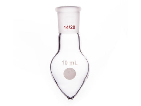 MSE PRO Thick-Walled Chicken Heart Bottle, 14/20 Grinding Mouth, 10mL, Neck Length 15mm