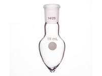 MSE PRO Thick-Wall Chicken Heart Grinding Mouth Flask, High Strength, Grinding Mouth: 14/20, 15mL, Neck Length 15mm