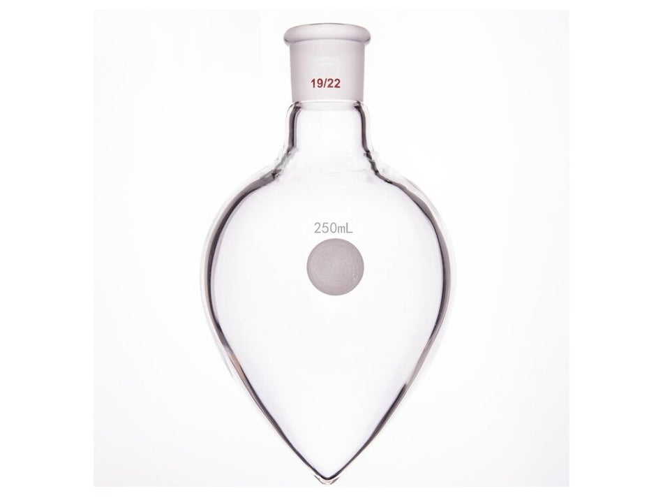 MSE PRO Long Neck, Thick Wall Heart-Shaped Grinding Mouth Flask, High Strength, Grinding Mouth: 19/22, 250mL