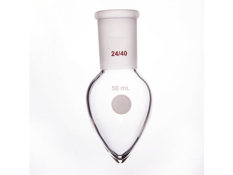 MSE PRO Thick Wall Chicken Heart Grinding Mouth Flask, High Strength, Grinding Mouth: 24/40, 50mL