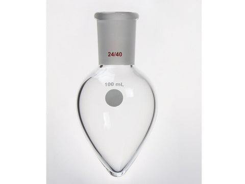 MSE PRO Thick Wall Chicken Heart Grinding Mouth Flask, High Strength, Grinding Mouth: 24/40, 100mL