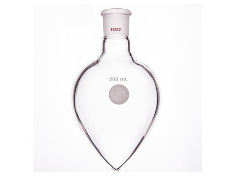 MSE PRO Long Neck, Thick Wall Heart-Shaped Grinding Mouth Flask, High Strength, Grinding Mouth: 19/22, 200mL