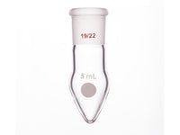 MSE PRO Thick-Wall Chicken Heart Grinding Mouth Flask, High Strength, Grinding Mouth: 19/22, 5mL, Neck Length 15mm
