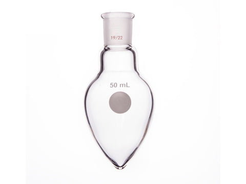 MSE PRO Thick-Wall Chicken Heart Grinding Mouth Flask, High Strength, Grinding Mouth: 19/22, 50mL, Neck Length 15mm