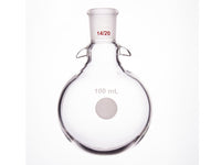 MSE PRO Round Bottom Flask with Hook, Grinding Mouth: 14/20, 100mL