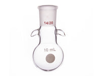 MSE PRO Round Bottom Flask with Hook, Grinding Mouth: 14/20, 10mL