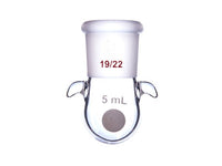 MSE PRO Round Bottom Flask with Hook, Grinding Mouth: 19/22, 5mL