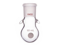 MSE PRO Round Bottom Flask with Hook, Grinding Mouth: 19/22, 10mL