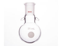 MSE PRO Round Bottom Flask with Hook, Grinding Mouth: 19/22, 25mL