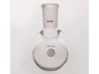 MSE PRO Round Bottom Flask with Hook, Grinding Mouth: 24/40, 100mL