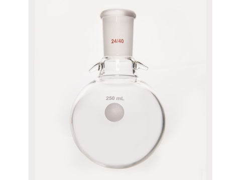 MSE PRO Round Bottom Flask with Hook, Grinding Mouth: 24/40, 250mL
