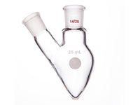 MSE PRO Two-Mouthed Chicken Heart Bottle, Middle Grinding Mouth: 14/20, Side Grinding Mouth: 14/20, 25mL