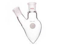 MSE PRO Two-Mouthed Chicken Heart Bottle, Middle Grinding Mouth: 14/20, Side Grinding Mouth: 14/20, 50mL