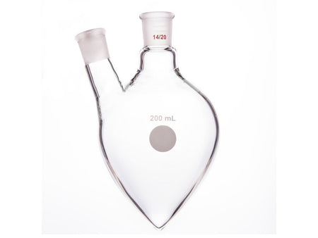 MSE PRO Two-Mouthed Chicken Heart Bottle, Middle Grinding Mouth: 14/20, Side Grinding Mouth: 14/20, 200mL