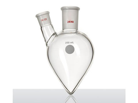 MSE PRO Two-Mouthed Chicken Heart Bottle, Middle Grinding Mouth: 24/40, Side Grinding Mouth: 19/22, 250mL