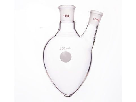 MSE PRO Two-Mouthed Chicken Heart Bottle, Middle Grinding Mouth: 19/22, Side Grinding Mouth: 14/20, 200mL