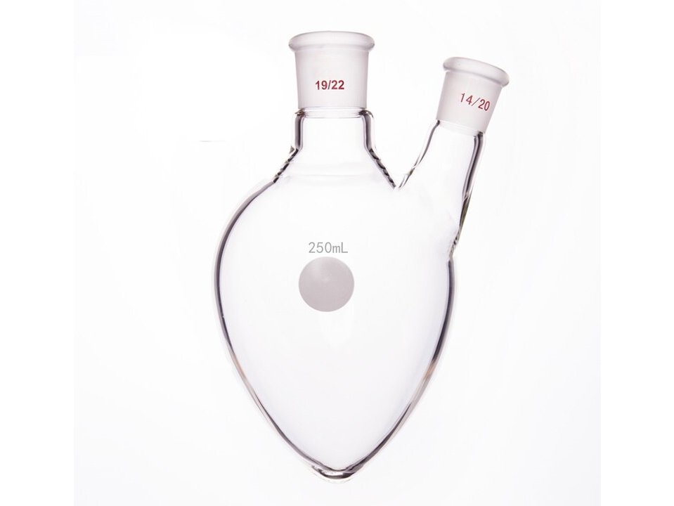 MSE PRO Two-Mouthed Chicken Heart Bottle, Middle Grinding Mouth: 19/22, Side Grinding Mouth: 19/22, 250mL