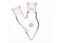 MSE PRO Two-Mouthed Chicken Heart Bottle, Middle Grinding Mouth: 19/22, Side Grinding Mouth: 19/22, 25mL