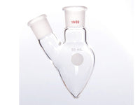 MSE PRO Two-Mouthed Chicken Heart Bottle, Middle Grinding Mouth: 19/22, Side Grinding Mouth: 19/22, 50mL