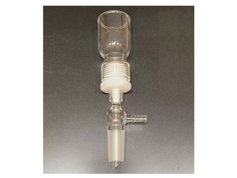 MSE PRO 15mL Removable Sand Core Bush Funnel, Grinding Mouth: 14/20, Sand Plate Gap: F (G4), Joint Material: PTFE