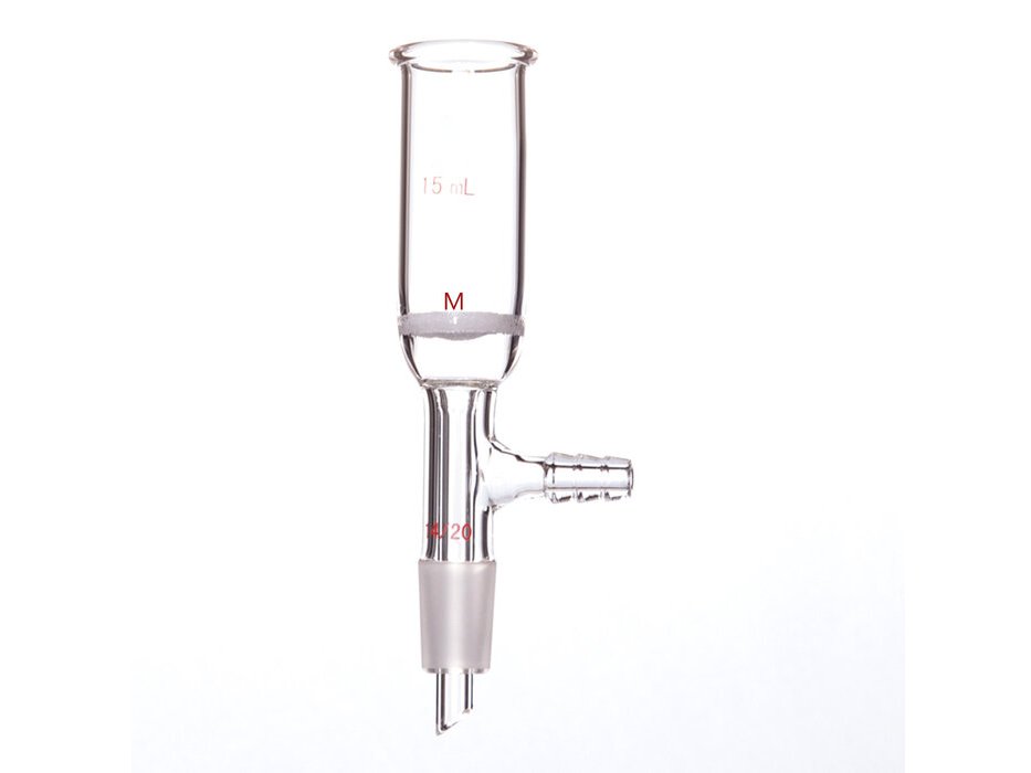 MSE PRO Grinding Mouth Sand Core Bush Funnel, 15mL, 14/20, Sand Core Pore Size: G3