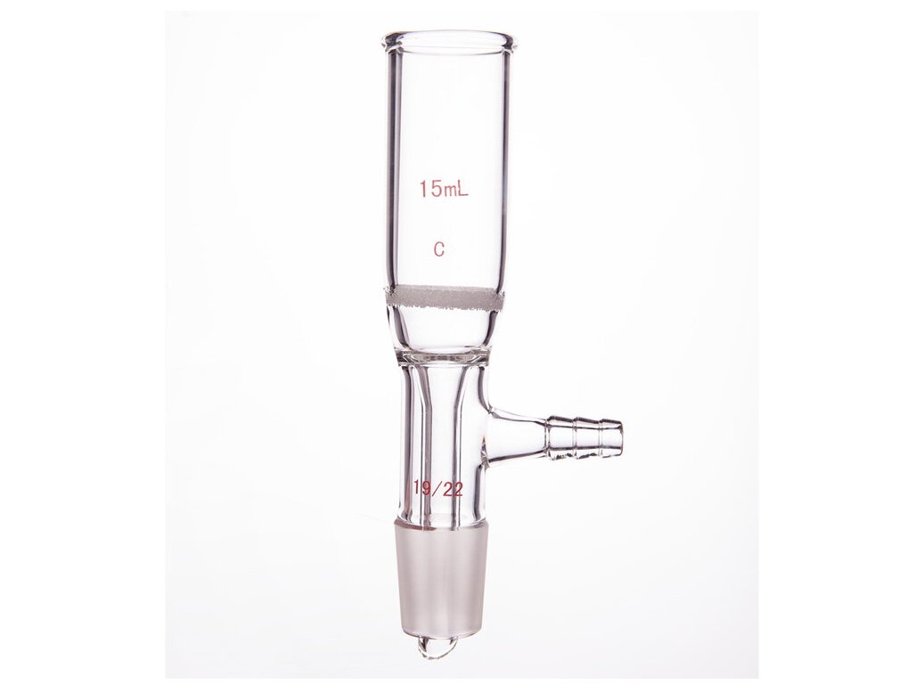 MSE PRO Grinding Mouth Sand Core Bush Funnel, 15mL, 19/22, Sand Core Pore Size: G2