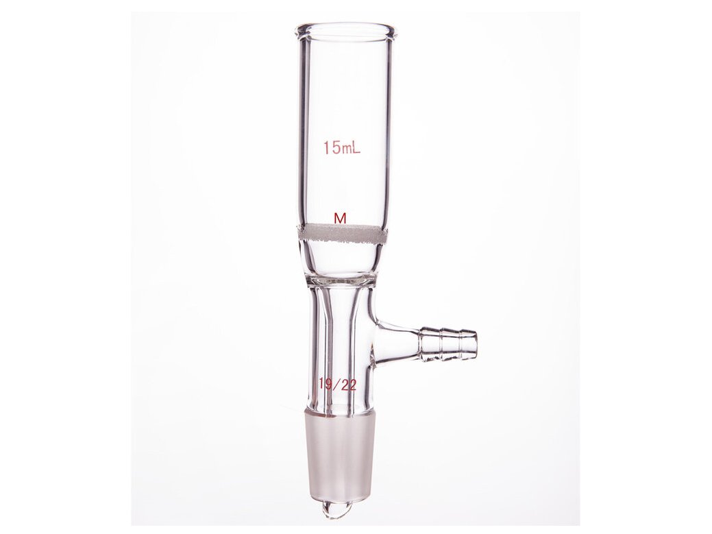 MSE PRO Grinding Mouth Sand Core Bush Funnel, 15mL, 19/22, Sand Core Pore Size: G3