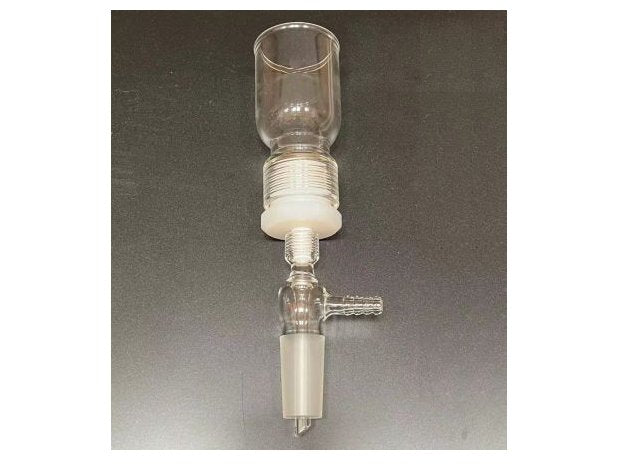 MSE PRO 15mL Removable Sand Core Bush Funnel, Grinding Mouth: 24/40, Sand Plate Gap: C (G2), Joint Material: PTFE