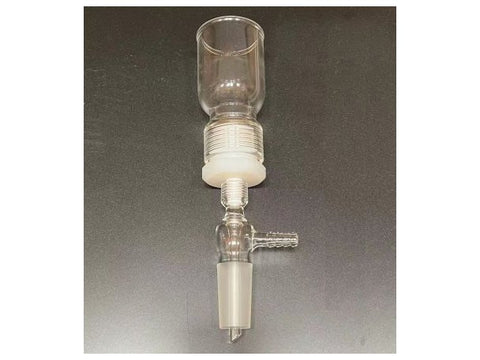 MSE PRO 15mL Removable Sand Core Bush Funnel, Grinding Mouth: 24/40, Sand Plate Gap: M (G3), Joint Material: PTFE