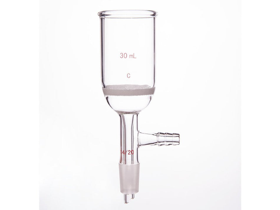 MSE PRO Grinding Mouth Sand Core Bush Funnel, 30mL, 14/20, Sand Core Pore Size: G2