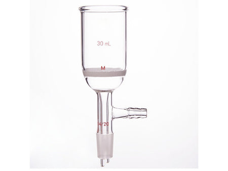 MSE PRO Grinding Mouth Sand Core Bush Funnel, 30mL, 14/20, Sand Core Pore Size: G3