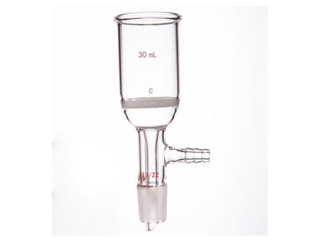 MSE PRO Grinding Mouth Sand Core Bush Funnel, 30mL, 19/22, Sand Core Pore Size: G2