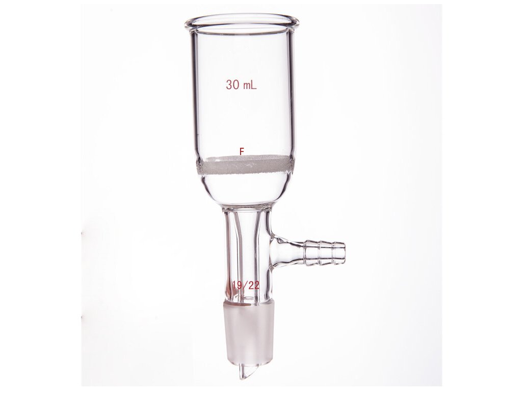 MSE PRO Grinding Mouth Sand Core Bush Funnel, 30mL, 19/22, Sand Core Pore Size: G4