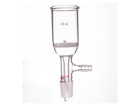 MSE PRO Grinding Mouth Sand Core Bush Funnel, 30mL, 19/22, Sand Core Pore Size: G3