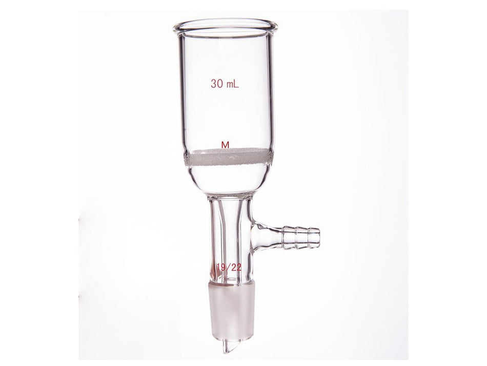 MSE PRO Grinding Mouth Sand Core Bush Funnel, 30mL, 19/22, Sand Core Pore Size: G3