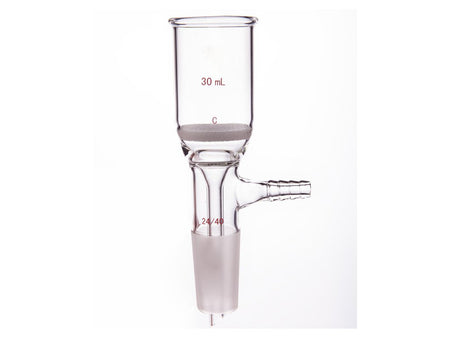 MSE PRO Grinding Mouth Sand Core Bush Funnel, 30mL, 24/40, Sand Core Pore Size: G2