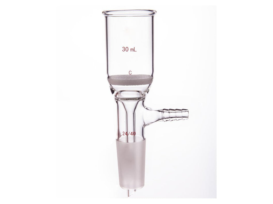MSE PRO Grinding Mouth Sand Core Bush Funnel, 30mL, 24/40, Sand Core Pore Size: G2