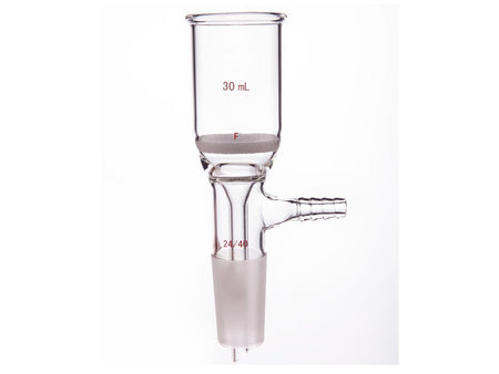 MSE PRO Grinding Mouth Sand Core Bush Funnel, 30mL, 24/40, Sand Core Pore Size: G4
