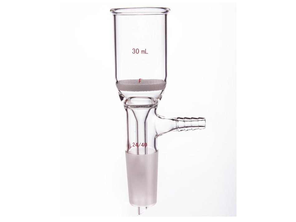 MSE PRO Grinding Mouth Sand Core Bush Funnel, 30mL, 24/40, Sand Core Pore Size: G4