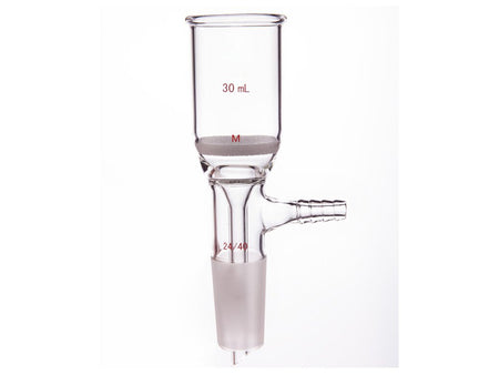 MSE PRO Grinding Mouth Sand Core Bush Funnel, 30mL, 24/40, Sand Core Pore Size: G3