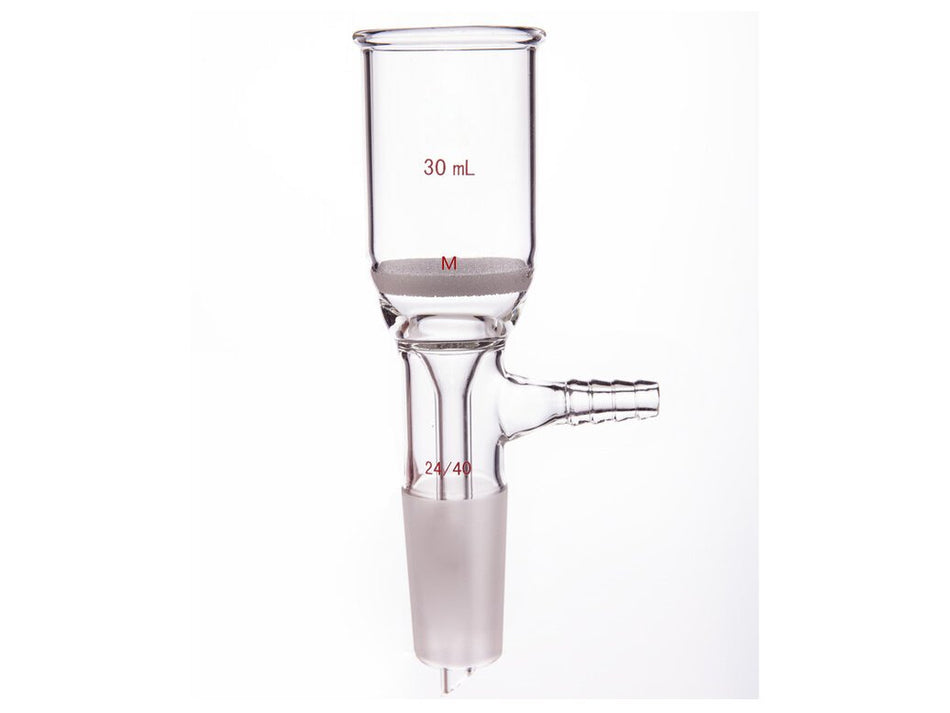 MSE PRO Grinding Mouth Sand Core Bush Funnel, 30mL, 24/40, Sand Core Pore Size: G3
