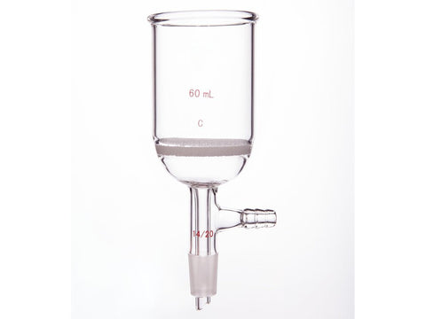 MSE PRO Grinding Mouth Sand Core Bush Funnel, 60mL, 14/20, Sand Core Pore Size: G2