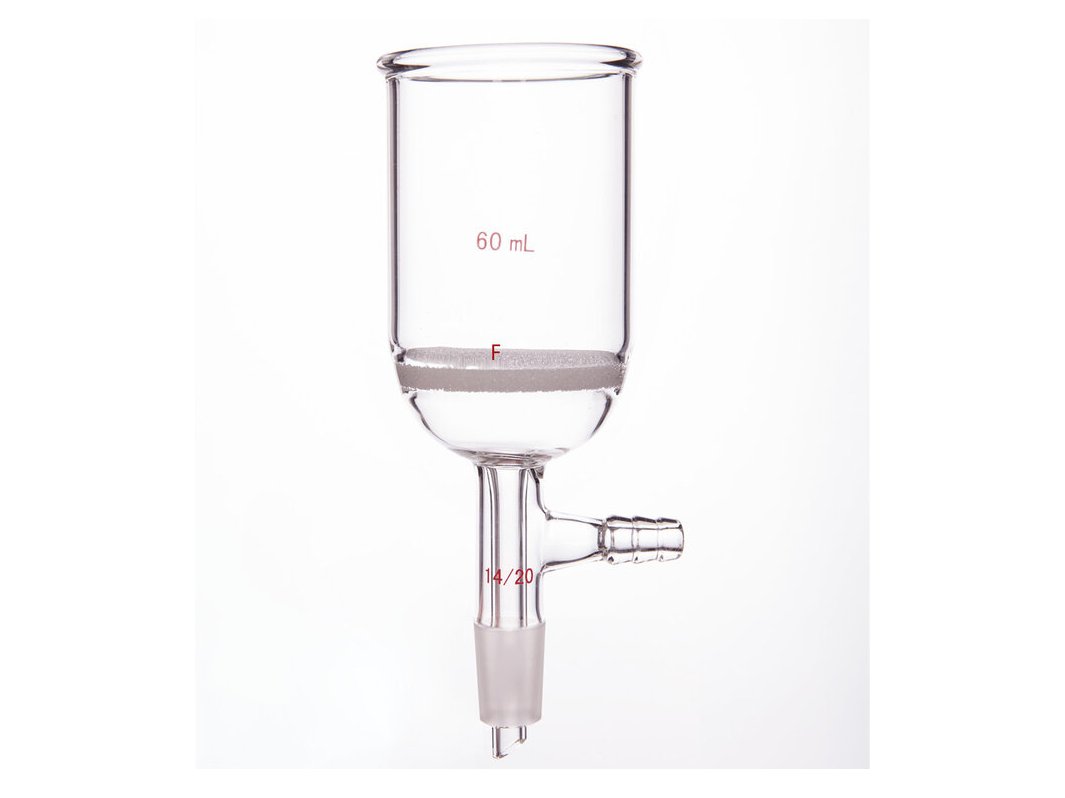 MSE PRO Grinding Mouth Sand Core Bush Funnel, 60mL, 14/20, Sand Core Pore Size: G4
